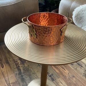 Copper ring with brass handles